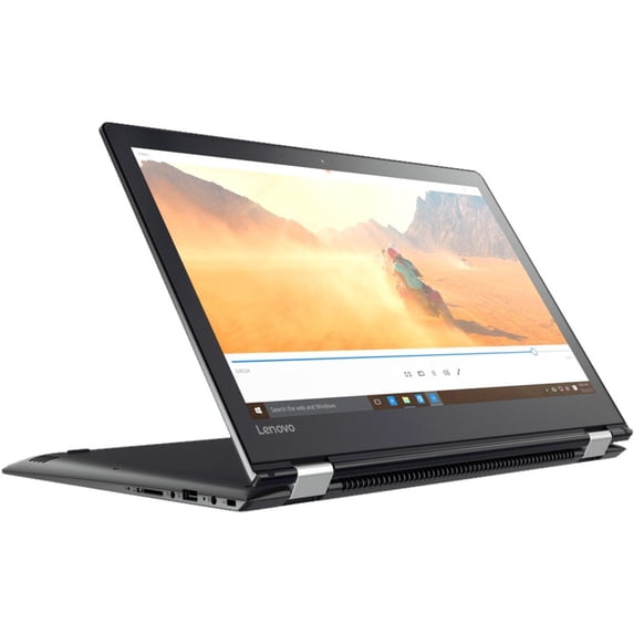 Lenovo IdeaPad 15.6" Full HD Touchscreen 2-in-1 Laptop, Intel Core i5 i5-7200U, 8GB RAM, 256GB SSD, Windows 10 Home, Black, 80VE000EUS