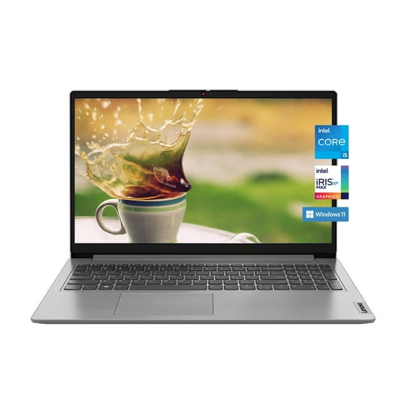 Lenovo IdeaPad 1i 15.6" FHD (1920x1080) TN 220nits Anti-Glare Display, Intel Core i5-1235U, 10core, 12GB RAM, 512 GB SSD, Intel Iris X Graphics, Bluetooth, Wi-Fi, Windows 11, Cloud Grey, W/GaLiMu