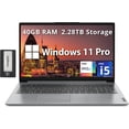 thumbnail image 1 of Lenovo IdeaPad 1i 15.6" FHD Business Laptop, Intel i5-1235U, 40GB RAM, 2.28TB Storage(2TB SSD+288GB Docking Station Set), Intel Iris Xe Graphics, Num Pad, 720p Webcam, WiFi 6, Win 11 Pro, Gray, 1 of 9