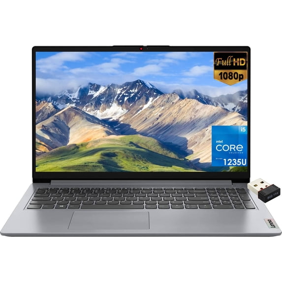 Lenovo IdeaPad 1i 15.6" Laptop Computer - Anti-Glare FHD, Intel Core i5-1235U, 24GB RAM, 1TB SSD, 10H Long Battery Life, HD Webcam, Wi-Fi 6, Windows 11 Home in S mode, Business and Students