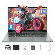 Lenovo IdeaPad 1i Student Laptop, 14" Anti-Glare HD Display, Intel Dual Core Processor, 12GB RAM, 512GB SSD+128GB eMMC, Intel UHD Graphics, Wi-Fi, Windows 11 Home, with 5ave 6-In-1 Accessory Kit