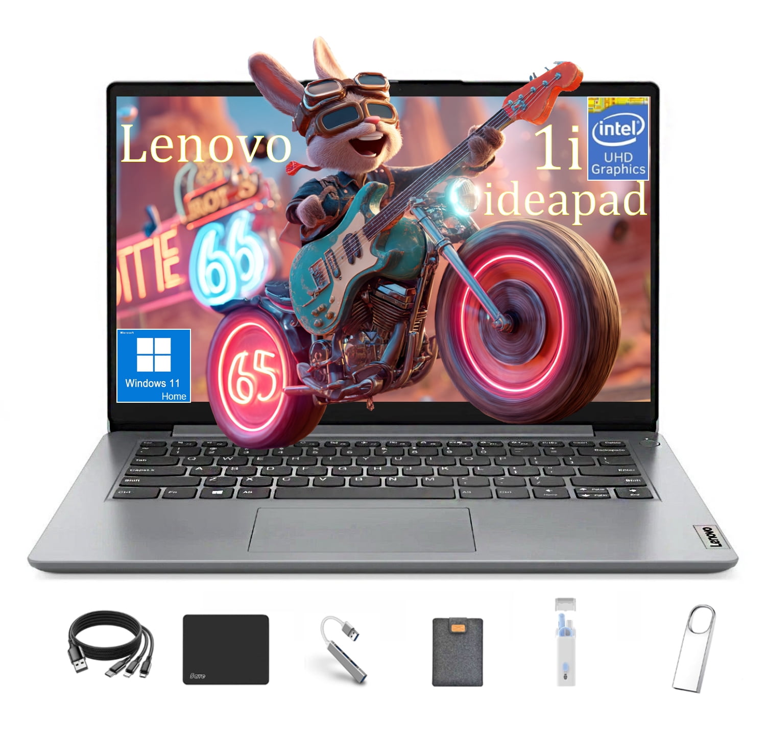 Lenovo IdeaPad 1i Student Laptop, 14" Anti-Glare HD Display, Intel Dual ...