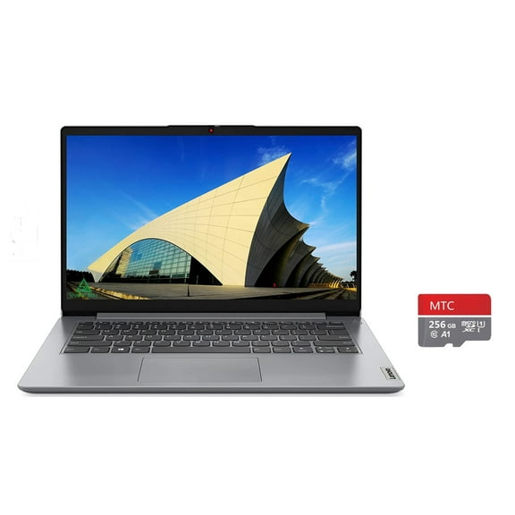 Lenovo IdeaPad 1i Thin Light Laptop, 14" HD Dispay, Intel Pentium N5030(up to 3.10 GHz), Intel UHD Graphics, 4GB RAM, 384GB Storage (128GB eMMC+MTC 256GB Flash Memory), Windows 11 S, Cloud Grey