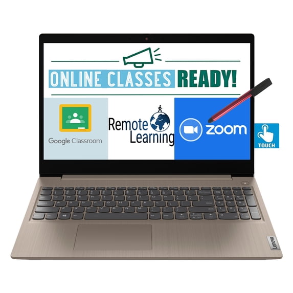 Lenovo IdeaPad 3 15.6" HD Touchscreen Laptop Computer, Intel Dual-Core i3-1005G1 Up to 3.4GHz, 8GB DDR4 RAM, 512GB PCIe SSD, Windows 10, Online Class Ready, Webcam, 3-in-1 Stylus 64GB Flash Drive