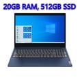 thumbnail image 1 of Lenovo IdeaPad 3 15.6" Touch-screen, i3-10110U 20GB RAM 512GB SSD, Win10 Home, Blue, 1 of 3