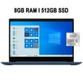 thumbnail image 1 of Lenovo IdeaPad 3 Business Laptop Computer 15.6" HD Touchscreen Display 10th Gen Intel Quad-Core i5-10210U Up to 4.2 GHz 8GB RAM 512GB SSD HDMI Dolby Webcam Win10, 1 of 5