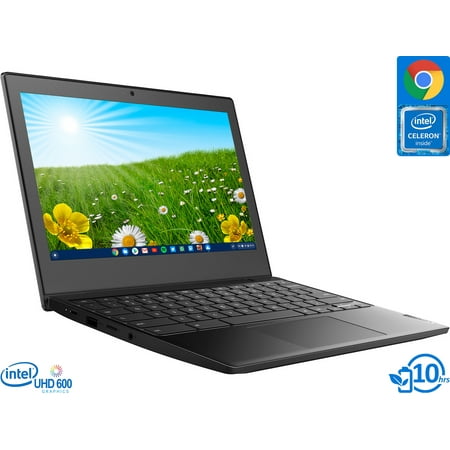 Lenovo IdeaPad 3 Chromebook, 11.6" HD Display, Intel Celeron N4020 Upto 2.8GHz, 4GB RAM, 32GB eMMC, DisplayPort via USB-C, Card Reader, Wi-Fi, Bluetooth, Chrome OS (82BA0000US)