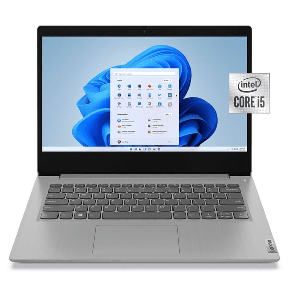 Lenovo IdeaPad 3 Laptop, 14" IPS FHD Display, Intel Core i5-10210U, 12GB RAM, 512GB NVMe SSD, HDMI, Card Reader, Wi-Fi, Bluetooth, Windows 11 Home, Platinum Grey