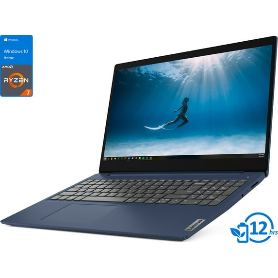 Lenovo IdeaPad 3 Laptop, 15.6" FHD Display, AMD Ryzen 7 4700U Upto 4.0GHz, 8GB RAM, 512GB NVMe SSD, Vega 6, HDMI, Card Reader, Wi-Fi, Bluetooth, Windows 10 Home (81W40019US)