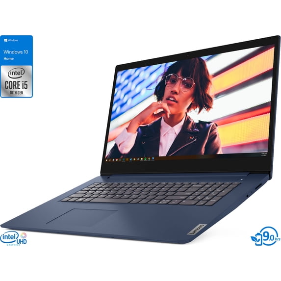 Lenovo IdeaPad 3 Laptop, 17.3" IPS FHD Display, Intel Core i5-1035G1 Upto 3.6GHz, 8GB RAM, 256GB NVMe SSD, HDMI, Card Reader, Wi-Fi, Bluetooth, Windows 10 Home (81WF000QUS)