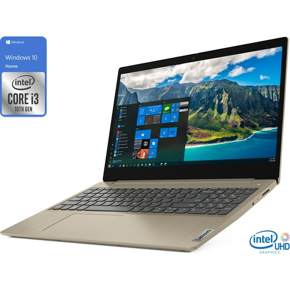 Lenovo IdeaPad 3 Notebook, 15.6" HD Display, Intel Core i3-1005G1 Upto 3.4GHz, 8GB RAM, 256GB NVMe SSD, HDMI, Card Reader, Wi-Fi, Bluetooth, Windows 10 Home S