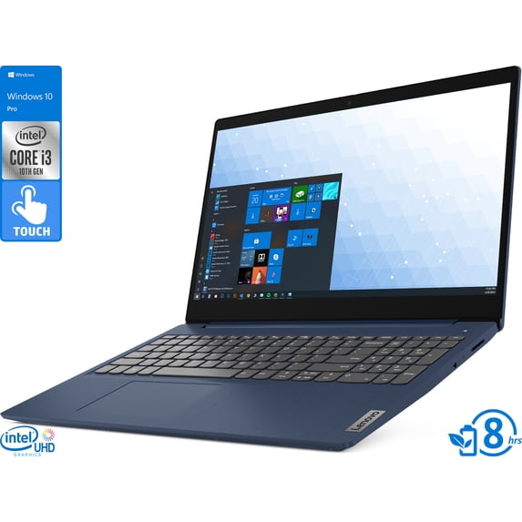 Lenovo IdeaPad 3 Notebook, 15.6" HD Touch Display, Intel Core i3-10110U Upto 4.1GHz, 8GB RAM, 1TB NVMe SSD, HDMI, Card Reader, Wi-Fi, Bluetooth, Windows 10 Pro S