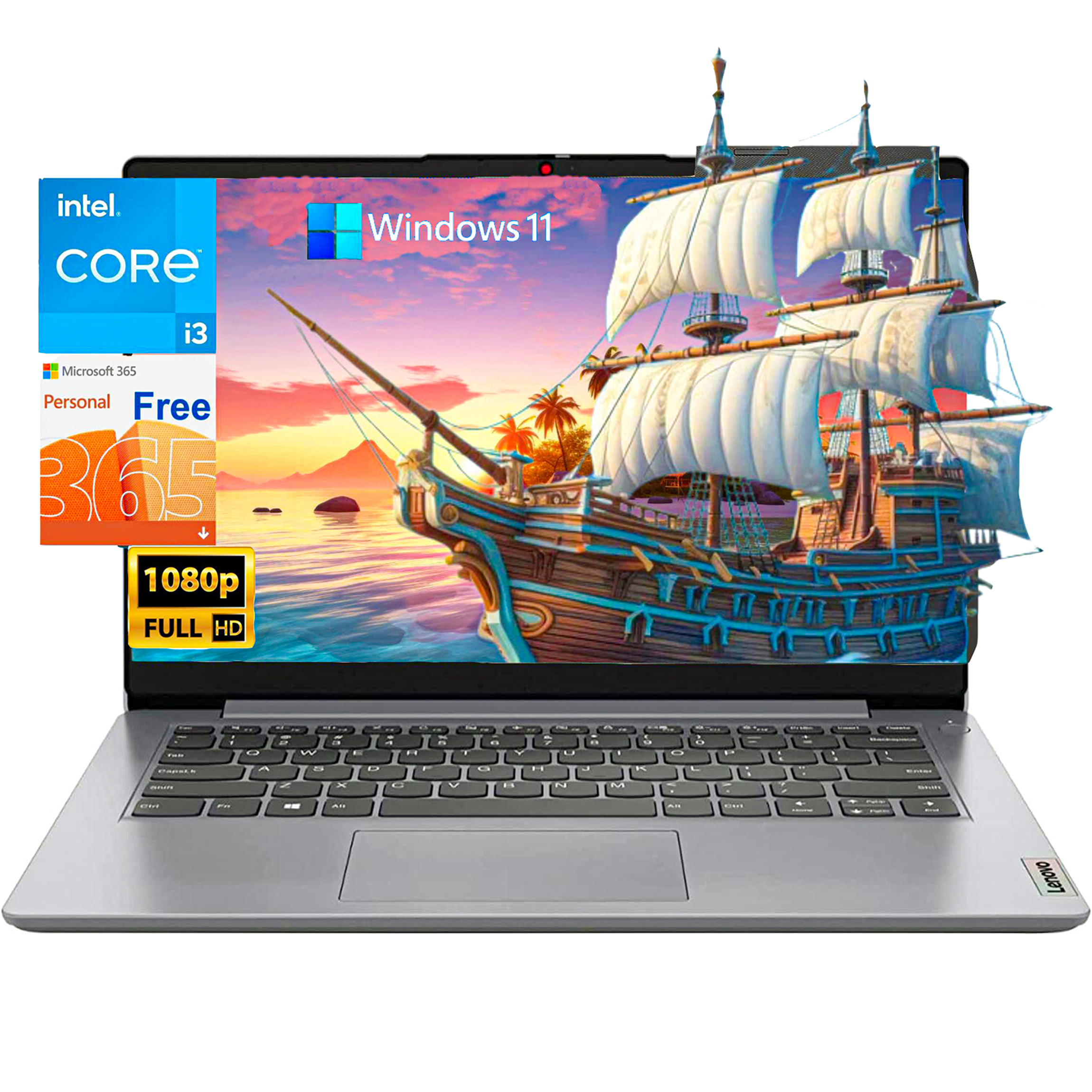 Lenovo IdeaPad 3i Laptop – 14" FHD, Intel I3, 8GB RAM, 256GB SSD, Windows 11