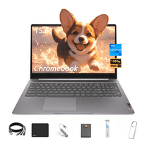 Lenovo IdeaPad 3i 15.6" FHD Chromebook, Intel Celeron N4500, Intel UHD Graphics, 4GB RAM, 64GB eMMC, HDMI, Bluetooth, Chrome OS, Arctic Grey, with 5ave 6-in-1 Accessory Kit