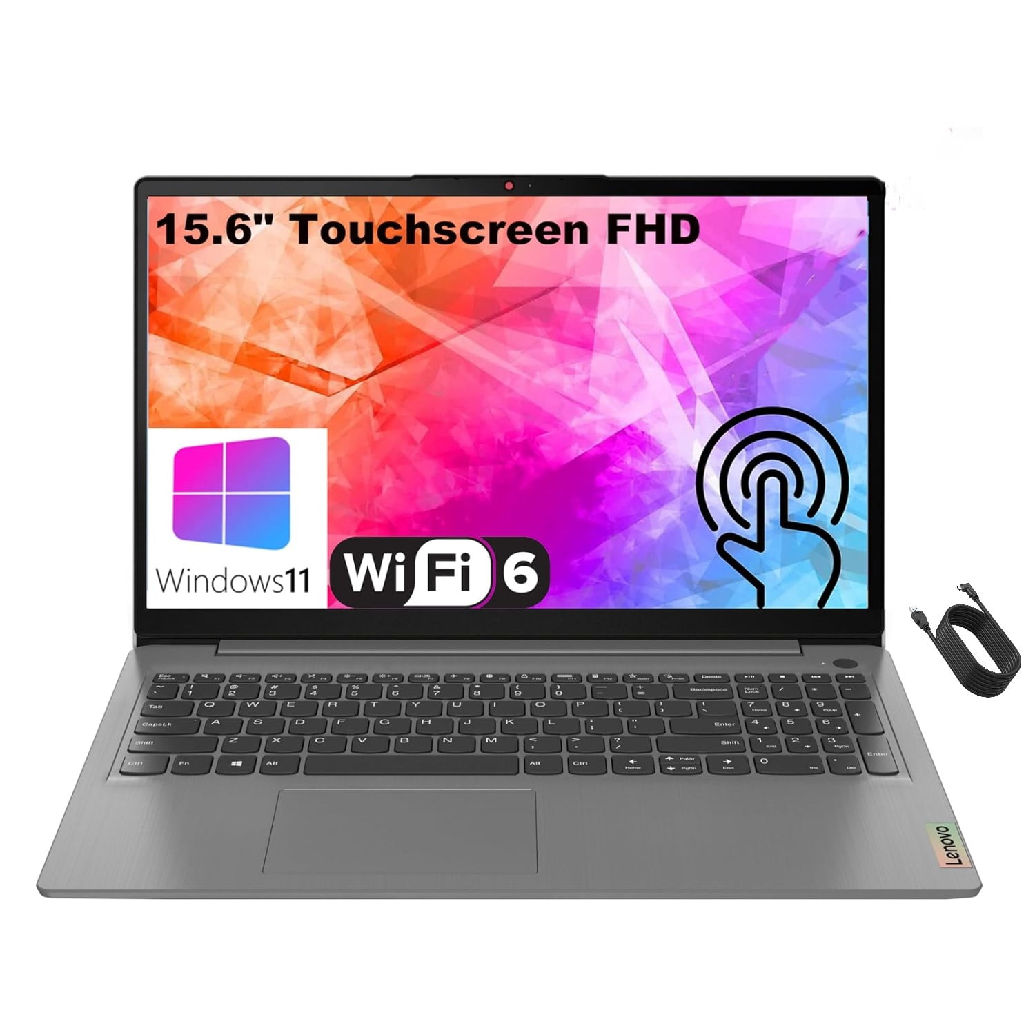 Lenovo IdeaPad 3i 15.6" Touchscreen FHD Laptop Computer, Intel Core i3-1115G4 (Beat i5-10210U), 8GB DDR4 RAM, 512GB PCIe SSD, WiFi 6, Bluetooth 5.1, Arctic Grey, Windows 11 S