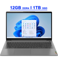 thumbnail image 1 of Lenovo IdeaPad 3i 15 Premium Business Laptop 15.6" FHD IPS Touchscreen 11th Gen Intel Quad-Core i5-1135G7 12GB RAM 1TB SSD Intel Iris Xe Graphic USB-C Privacy Webcam Win11 Gray, 1 of 8