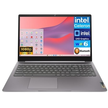 Lenovo IdeaPad 3i Everyday Value Chromebook 15.6in 60Hz LCD FHD DisplayIntel Celeron N4500, Intel UHD Shared, 4GB LPDDR4, 64GB eMMC, WiFi 6, Webcam, Bluetooth 5.1, 45W PSU, HDMI, Chrome OS