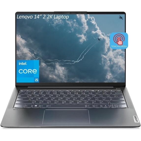 Lenovo IdeaPad 5 Pro Laptop, 14" 2.2K IPS Touchscreen, Intel Core i5-1240P, 8GB RAM, 512GB SSD, Backlit Keyboard, Wi-Fi 6, Bluetooth 5.1, Windows 11 Home