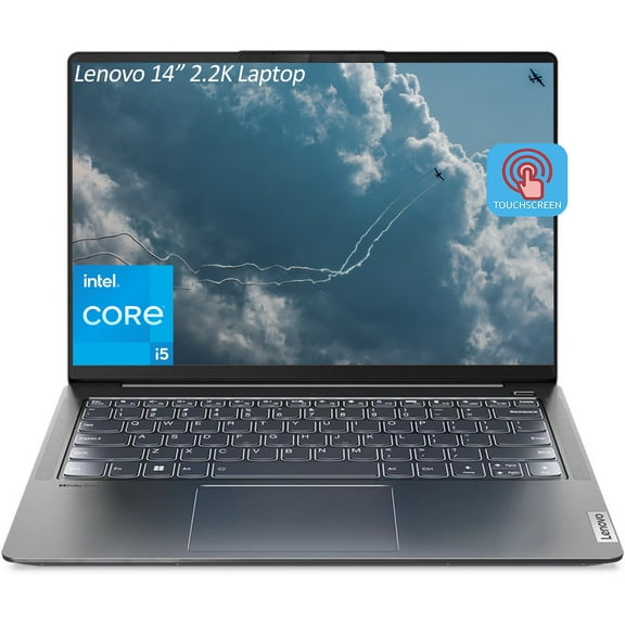 Lenovo IdeaPad 5 Pro Laptop, 14" 2.2K IPS Touchscreen, Intel Core i5-1240P, 8GB RAM, 512GB SSD, Backlit Keyboard, Wi-Fi 6, Bluetooth 5.1, Windows 11 Home