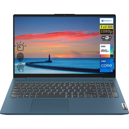 Lenovo IdeaPad 5i Laptop, 15.6" FHD Touchscreen Display, Intel Core i7-1165G7, 12GB RAM, 512GB PCIe SSD, HDMI, Wi-Fi 6, Windows 11 Home