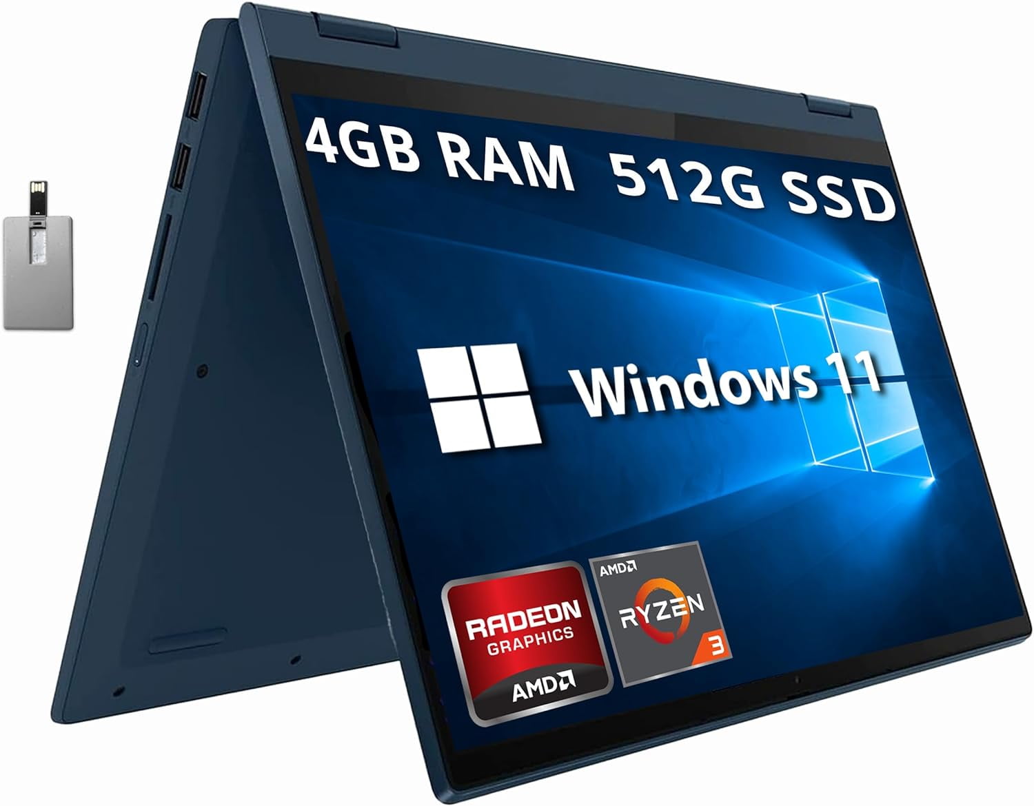 Lenovo IdeaPad Flex 5 14" FHD 2in1 Touchscreen AntiGlare Laptop, AMD