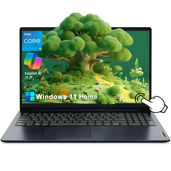 Lenovo IdeaPad Laptop, 15.6" FHD Touchscreen, 13th Gen Intel 10-Core i5-1335U, 16GB RAM, 2TB SSD, Intel Iris Xe Graphics, AI-Copilot, Wi-Fi 6, Windows 11 Home, Abyss Blue