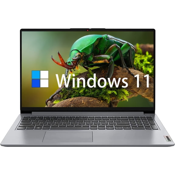 Lenovo IdeaPad Laptop, 15.6" HD Display, AMD Athlon Silver 3050U Processor, Windows 11 Home, 8GB RAM, 256GB SSD, 128GB eMMC, Webcam, HDMI, WiFi 6, USB Type-C, Long Battery Life