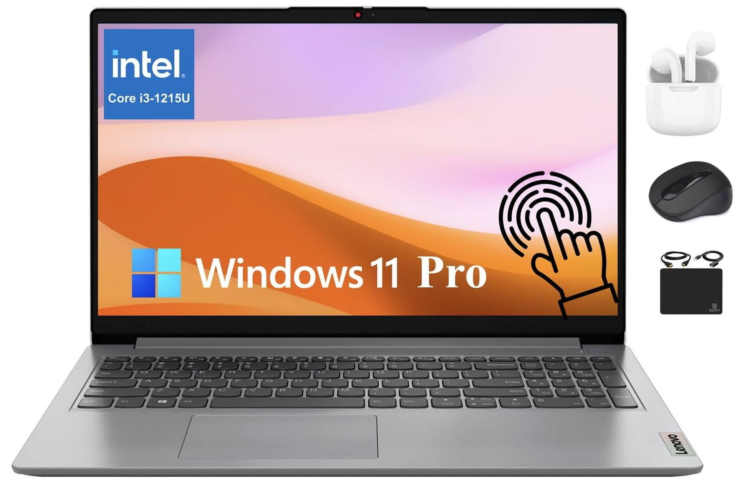 Lenovo IdeaPad Laptop 2024 Flagship, 15.6" FHD IPS Touchscreen, Hexa-Core Intel i3-1215U (Beats i5-1135G7), 12GB RAM, 256GB SSD, UHD Graphics, Webcam, WiFi 6, 10+ Hrs, Win 11 Pro+HubxcelAccessory