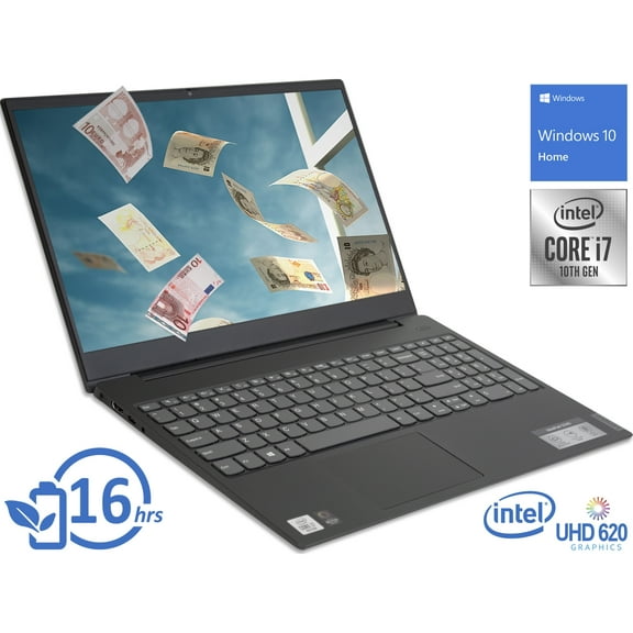 Lenovo IdeaPad S340 Notebook, 15.6" FHD Display, Intel Core i7-1065G7 Upto 3.9GHz, 12GB RAM, 512GB NVMe SSD, HDMI, Card Reader, Windows 10 Pro