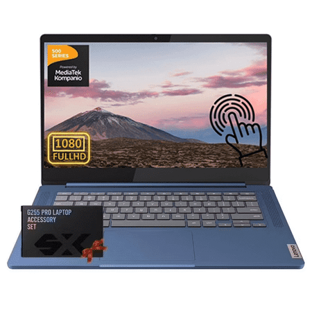 Lenovo IdeaPad Slim 3 Chromebook - 14'' Full HD (1920 x 1080) Display, 8-Core MediaTek Kompanio 520 CPU, Wi-Fi 6, for Business Student, (4GB RAM | 64GB eMMC + 256GB Micro SD Card)
