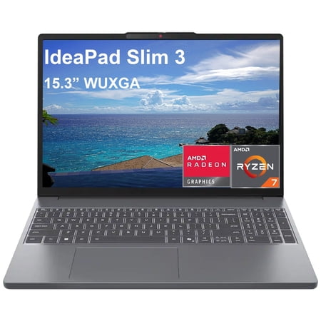 Lenovo IdeaPad Slim 3 Copilot+ AI Laptop, 15.3" 2K Touchscreen, AMD 8-core Ryzen 7 170 processor, 16GB DDR5 Memory 512GB SSD, WiFi 6, Dolby Audio, Win 11 Home, w/65W Charger