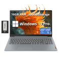 thumbnail image 1 of Lenovo IdeaPad Slim 3 Laptop, 15.6" FHD Display, Intel i5-13420H Processor, 16GB DDR5, 800GB Storage(512GB SSD+288GB Docking Station Set), Intel UHD Graphics, HD Webcam, Wi-Fi 6, Windows 11 Pro, Gray, 1 of 9