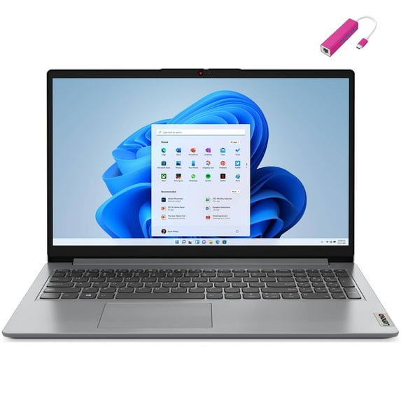 Lenovo IdeaPad 1 15.6" FHD Student Laptop Intel Dual Core Processor 8GB DDR4 RAM 512GB PCIe SSD Windows 11 Pro WiFi 6 Bluetooth Type-C Cloud Grey