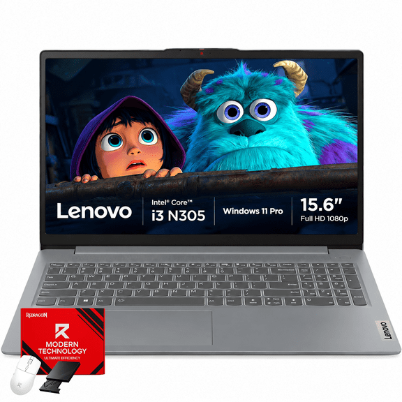 Lenovo IdeaPad Slim 3i 15.6" FHD Business Laptop, Intel Core i3-N305, 8GB LPDDR5 RAM, 128GB UFS + 128GB SD Card, Windows 11 Pro, Wi-Fi 6