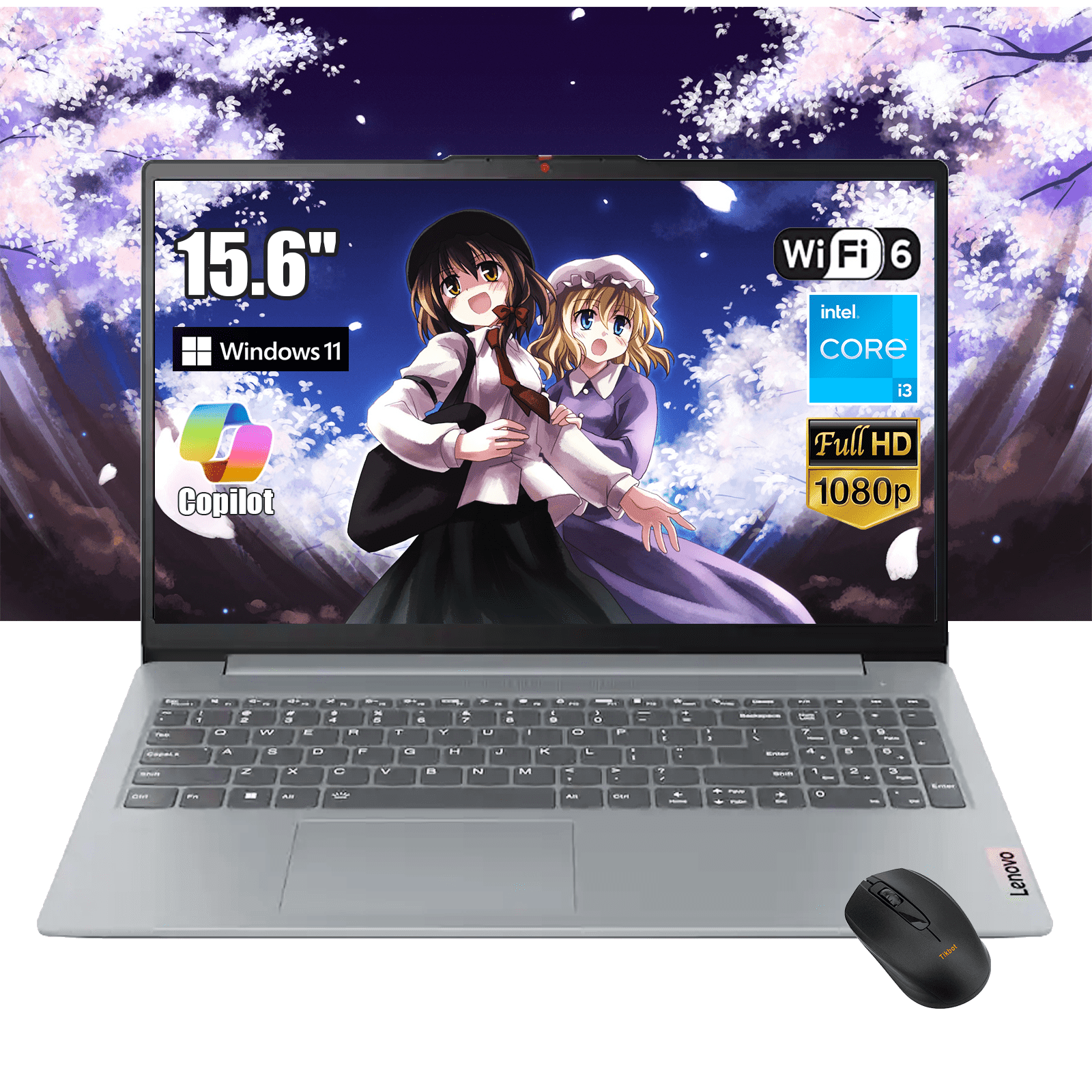 Lenovo IdeaPad Slim 3i 15.6" FHD Laptop | Intel Core i3-N305 Processor(Beat i5-1145G7) | 8GB RAM 128GB Storage | Copilot AI | Long Battery Life | Win 11 | Computadora Portátil | Student & Business