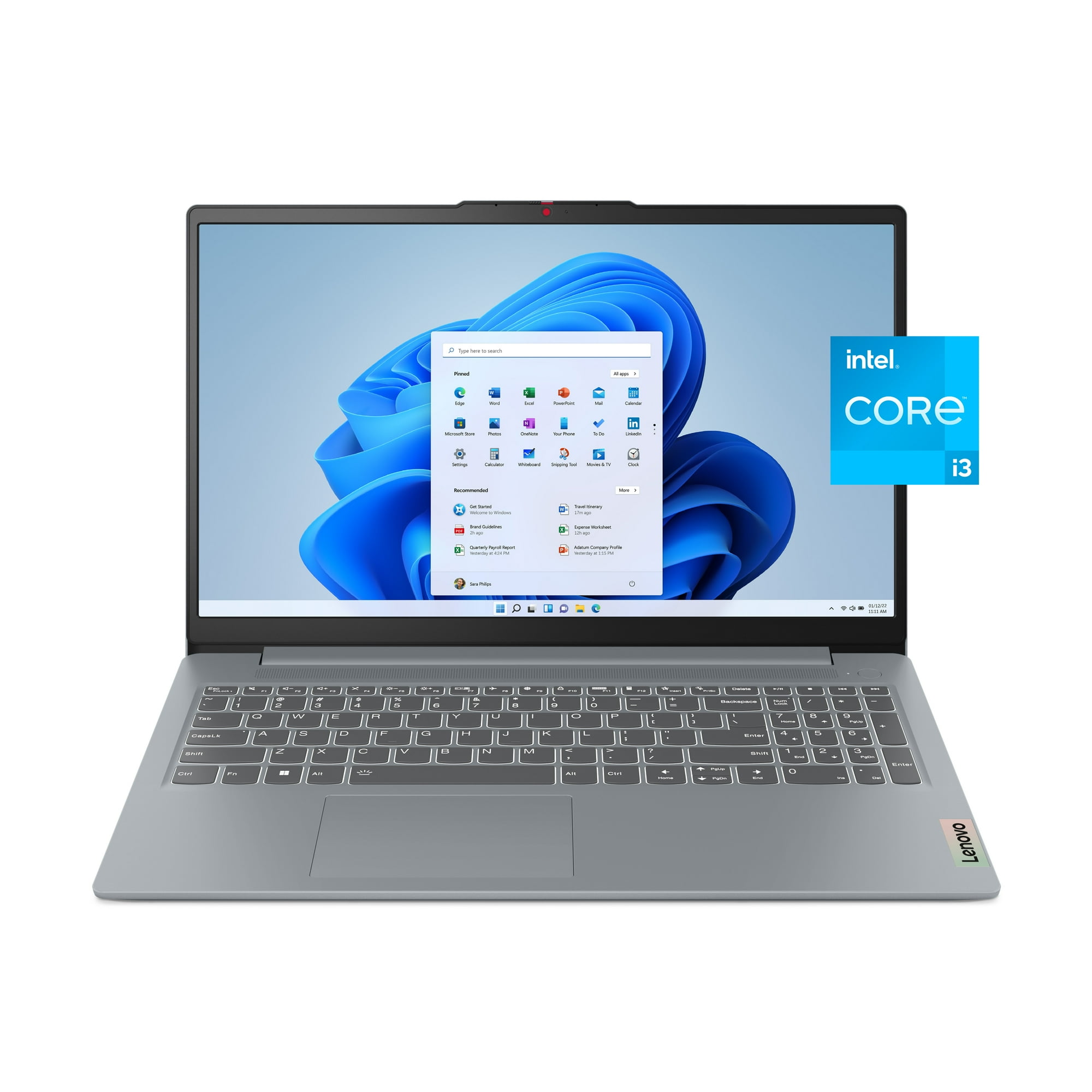 Lenovo IdeaPad Slim 3i (82XB008LUS) 15.6″ Laptop, Intel Core i3-N305, 8GB RAM, 256GB SSD