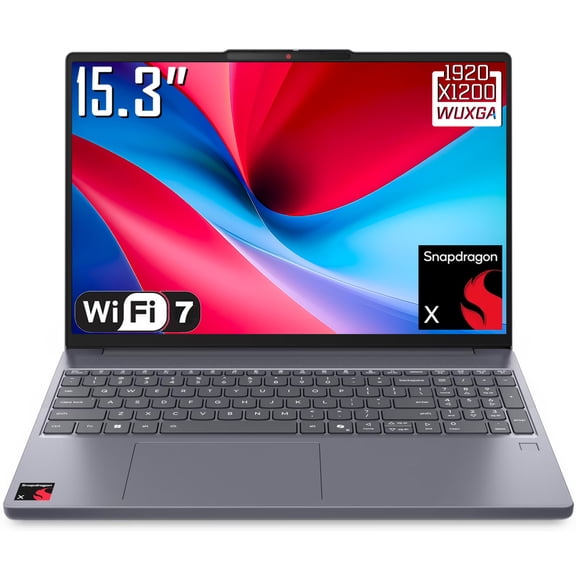 Lenovo IdeaPad Slim 3x Copilot+ PC Laptop, 15.3" FHD+ 1920 x 1200 LCD IPS Screen, Snapdragon X, WiFi 7, 720p Webcam, Backlit Keyboard, Win 11 Home (16GB DDR5 RAM - 512GB SSD)