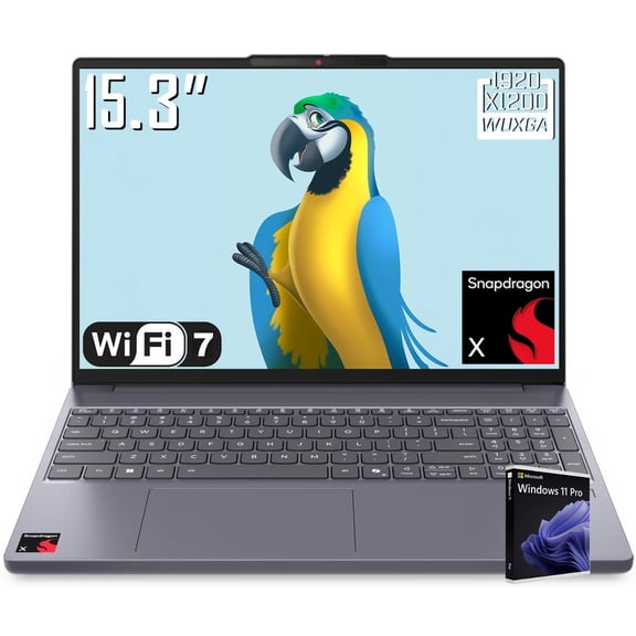 Lenovo IdeaPad Slim 3x Copilot+ PC Laptop, 15.3" FHD+ 1920 x 1200 LCD IPS Screen, Snapdragon X, WiFi 7, 720p Webcam, Backlit Keyboard, Win 11 Pro (16GB DDR5 RAM + 512GB SSD)