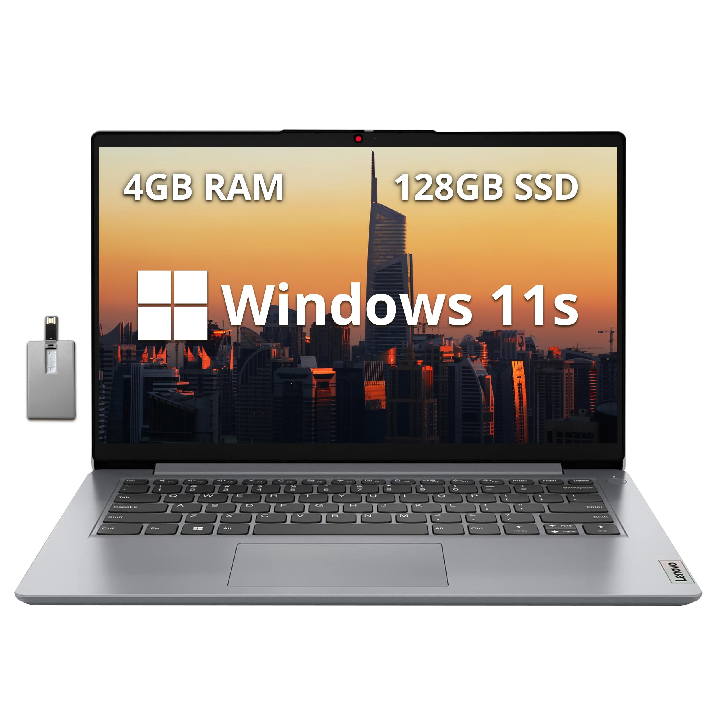 Lenovo Ideapad 1 14" HD Laptop, Intel Celeron N4020, 4GB RAM, 288GB ...