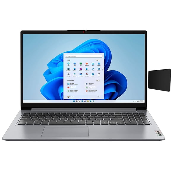 Lenovo Ideapad 1 Business and Student Laptop, 15.6" FHD Touch Display, AMD Ryzen 7 5700U Processor, 12GB DDR4, 512GB SSD, Cloud Grey, Windows 11 Home, SD Card Reader with Mazepoly Accessories