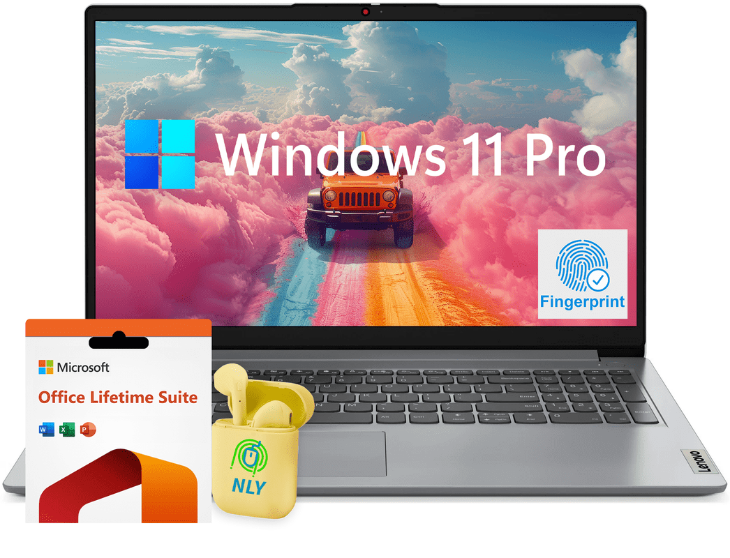 Lenovo Ideapad 1 Laptop, 15.6” FHD Business Laptop Computer, Intel