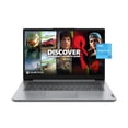 thumbnail image 1 of Lenovo Ideapad 1i, 14.0" Laptop, Intel Pentium N5030, 8GB RAM, 128GB eMMC Storage, Cloud Grey, Windows 11 in S Mode, 1 of 14