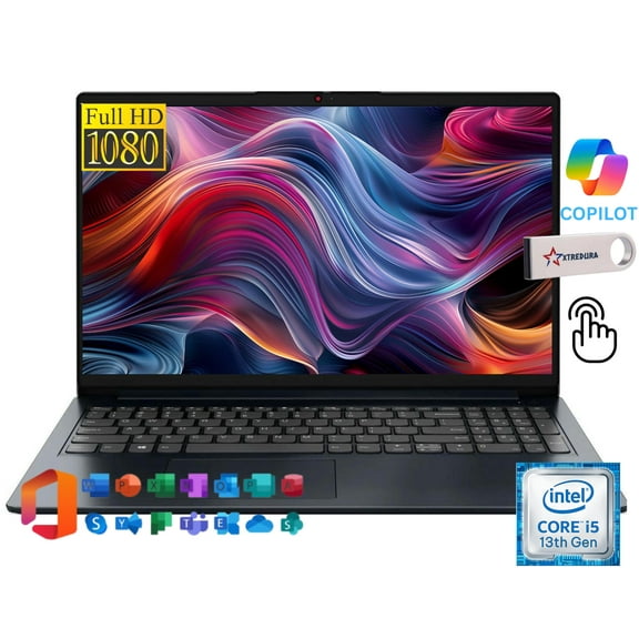 Lenovo Ideapad 1i 15.6" FHD Touchscreen Business&Home Laptop, 13th Intel Core i5-1334U Upto 4.6GHz, 12GB RAM, 256GB PCle SSD, Windows 11 Home, Lifetime Microsoft Office License, Blue