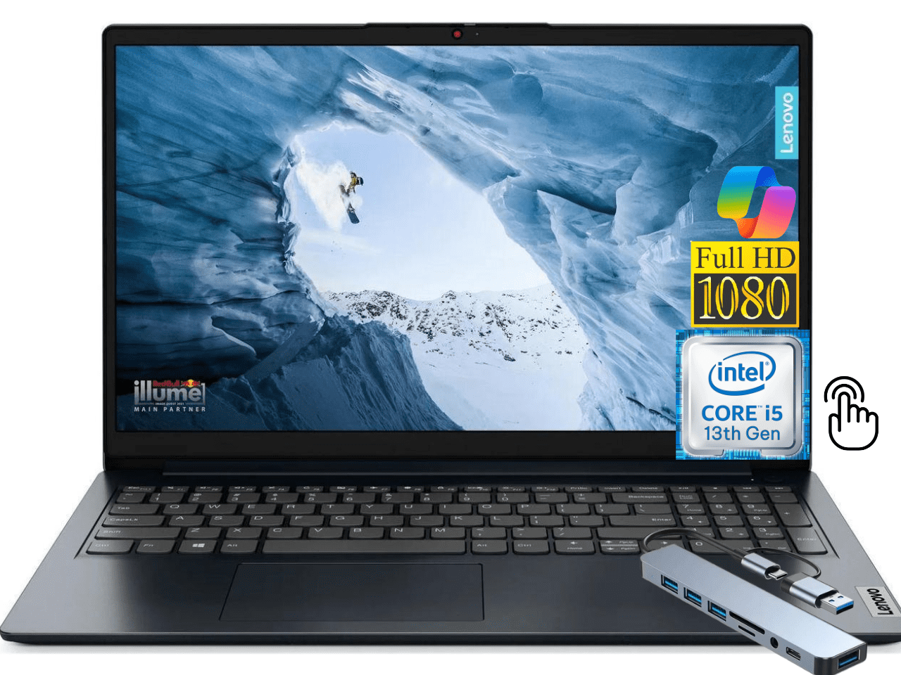Lenovo Ideapad 1i 15.6" FHD Touchscreen Laptop, Intel Core i5 13th Gen up to 4.6GHz, 16GB RAM, 1TB PCIe SSD, Windows 11 Home, Blue
