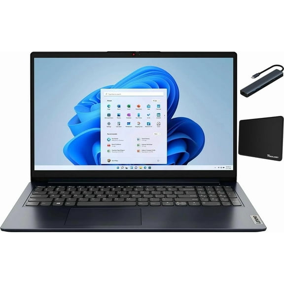 Lenovo Ideapad 1i 15.6" Full HD Touchscreen Laptop, Intel Core i5-1334U, 16GB DDR4, 1TB SSD, Copilot AI, Intel Iris Xe Graphics, Windows 11 Home, Abyss Blue with Tigology Accessories