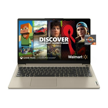 Lenovo Ideapad 3 15.6" FHD Laptop, AMD Ryzen 5 5500U, 8GB RAM, 256GB SSD, Windows 11, Sand, 82KU00YWUS
