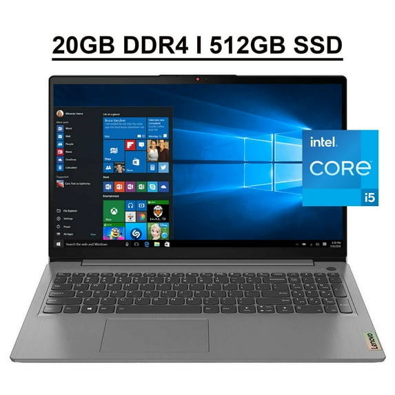 Lenovo Ideapad 3 15 Business Laptop 15.6" FHD IPS Anti-glare Touchscreen 11th Gen Intel Quad-Core i5-1135G7 20GB DDR4 512GB SSD Intel Iris Xe Graphics Backlit Keyboard Fingerprint WiFi6 Win10 Grey