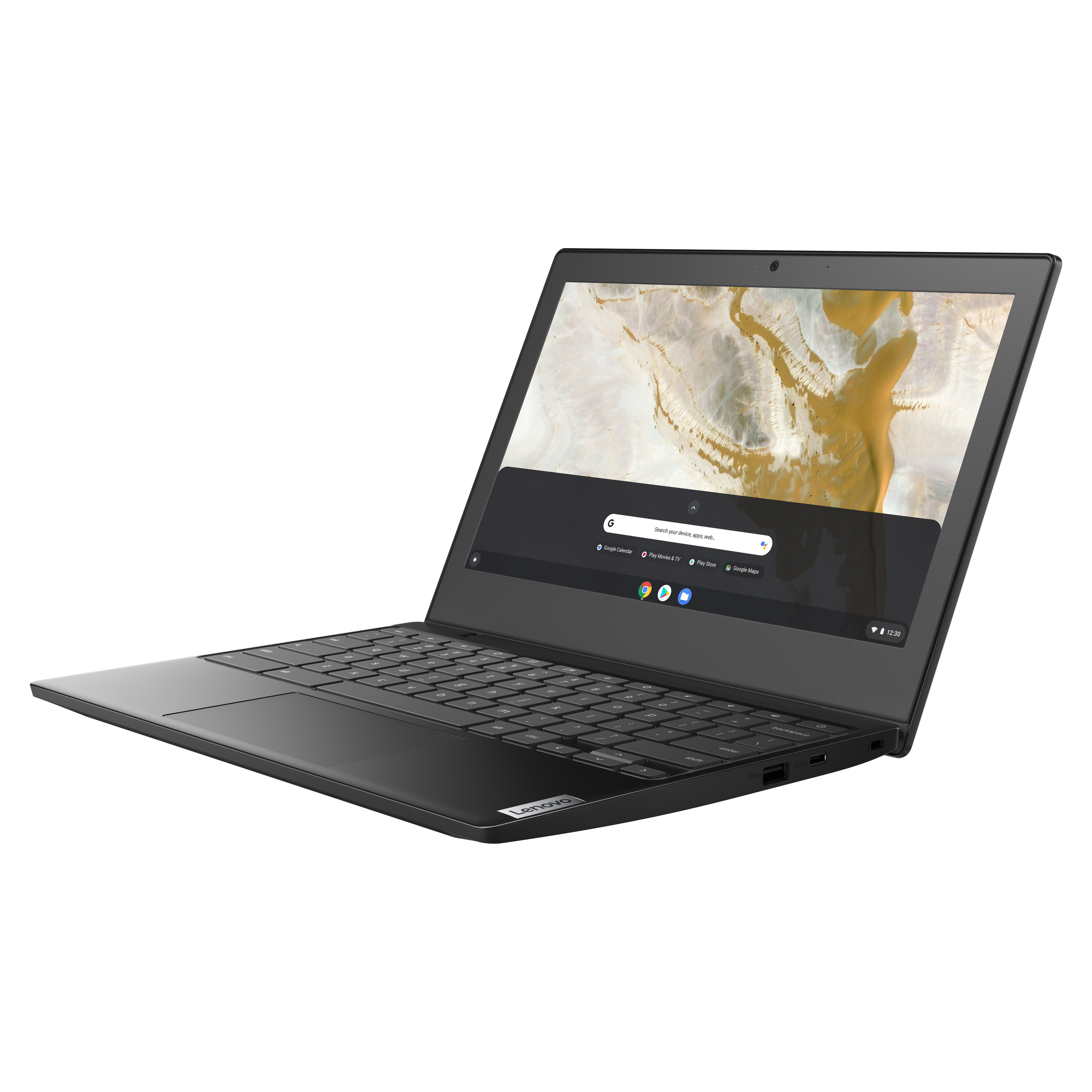 Lenovo Ideapad 3 Chromebook, 11.6" HD, Intel Celeron N4020, 4GB RAM, 32GB eMMC, ChromeOS, Onyx Black, 82BA0000US - image 1 of 8
