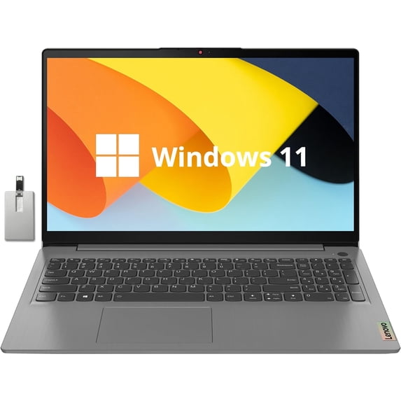 Lenovo Ideapad 3i 15.6" FHD Touch Laptop, Intel Core i3-1115G4, 16GB RAM, 1TB PCIe SSD, Intel UHD Graphics, Numeric Keypad, 720P HD Camera, WiFi 6, Windows 11 Home, Grey, 32GB Hotface USB Card