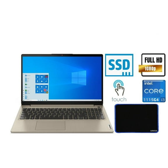 Lenovo Ideapad 3i 15.6" FHD Touchscreen/ Laptop Computer/ 11th Gen Intel i3-1115G4 (Beat i5-8250U)/ 4GB DDR4/ 256GB SSD/ Webcam/ WiFi / Bluetooth/ Win 11 with UltraTech Mouse Pad Bundled